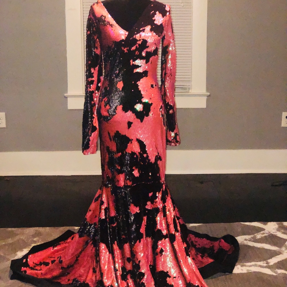 Custom Reversible Sequins Prom Dress Size 4-6